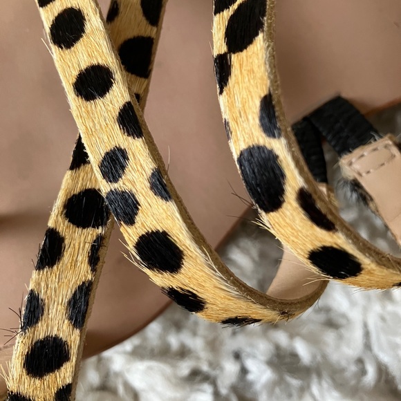 Loeffler Randall Leopard Print Slide Sandals - 6 - Picture 5 of 8